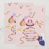 クラウディアの誕生日招待状 招待状 (正面/裏面)