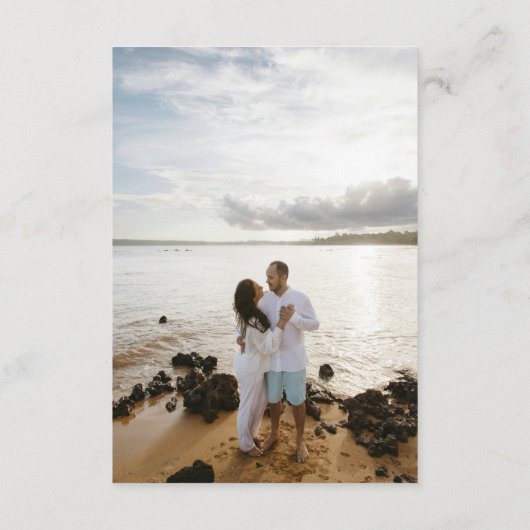 クラウディアパウダーブルーエレガントな結婚式 エンクロージャーカード (裏面)