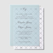 クラウディアパウダーブルーエレガントな結婚式 ベラム紙招待状 (オフセット (招待状))