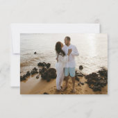 クラウディアパウダーブルーエレガントな結婚式 出欠カード (裏面)