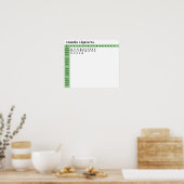 クラウディアフォント合字 ポスター (キッチン)