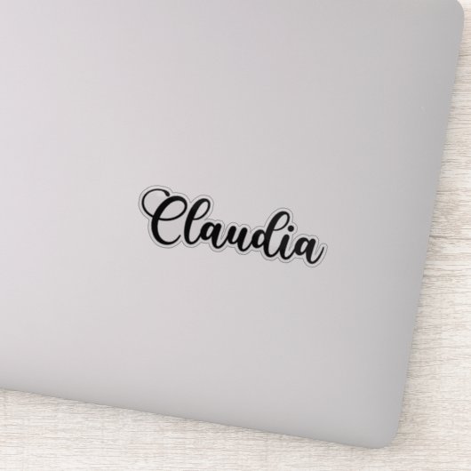 クラウディア名 – 手書き書道 シール (詳細)