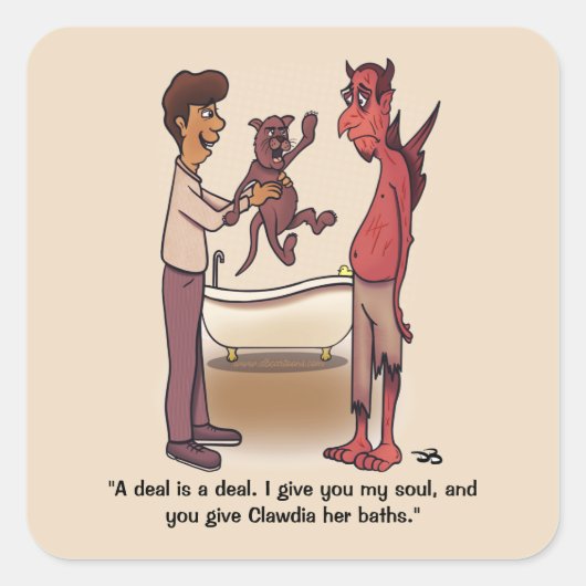 クラウディア広場のステッカー スクエアシール (正面)