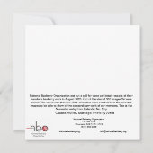 クラウディア・ミュレク、結婚 ノートカード (裏面)