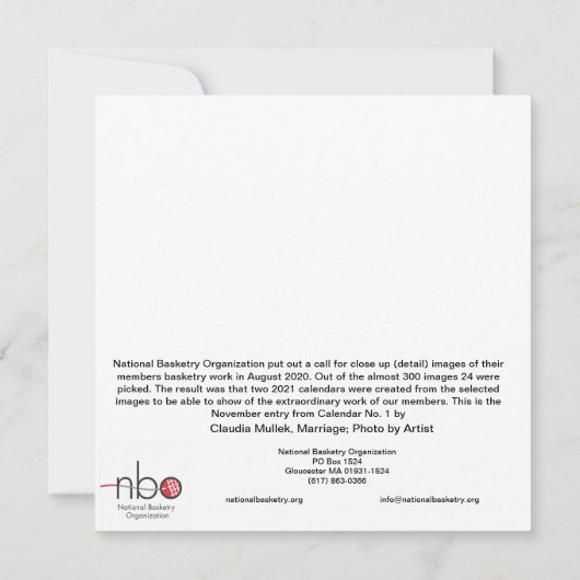 クラウディア・ミュレク、結婚 ノートカード (裏面)