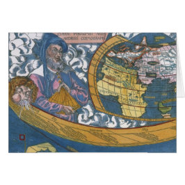 クラウディオス・プトレマイオスと1507年の古代の世界地図