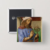 クラウディオス・プトレマイオス、c.1475のポートレート 缶バッジ (正面&裏面)