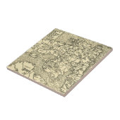 クラウディオス・プトレマイオス「s Geographia Universalisのイギリスの地図 タイル (側面)