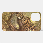 クラウディッドレパード by C.E. スワン、ヴィンテージ ワイルド アニマル Case-Mate iPhoneケース (裏面 (横))
