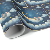 クラウドでのマウスのスリープ ラッピングペーパー (ロールコーナー)