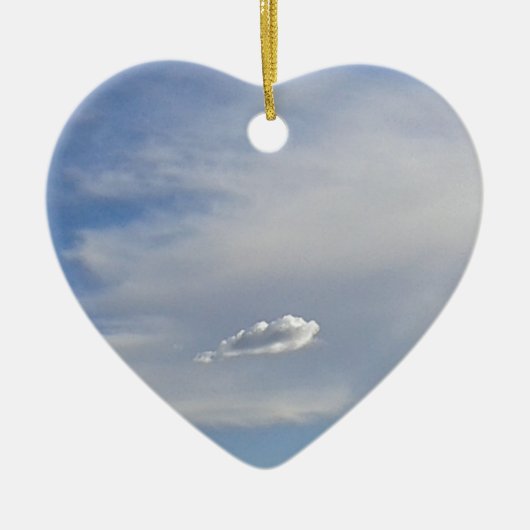 クラウドとクラウド セラミックオーナメント (正面)