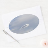 クラウドとクラウド 楕円形シール (封筒)