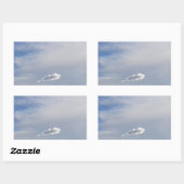 クラウドとクラウド 長方形シール (シート)