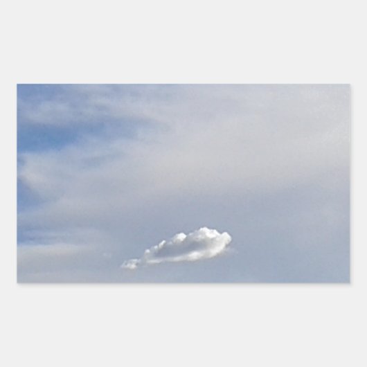クラウドとクラウド 長方形シール (正面)