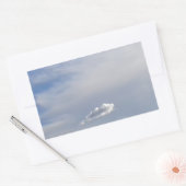 クラウドとクラウド 長方形シール (封筒)