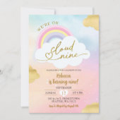 クラウドとレインボーキッドカラフルズ9誕生日 招待状 (正面)