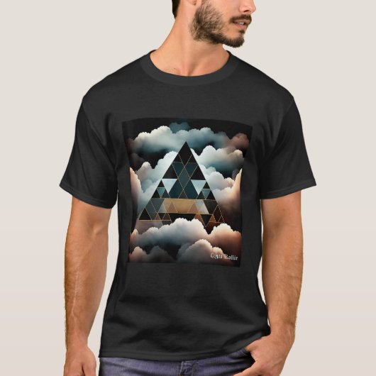 クラウドと三角形2 Tシャツ (正面)
