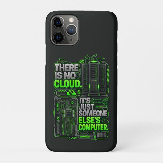 クラウドなんかないのに Funny SysAdmin iPhoneケース Case-Mate iPhoneケース (裏)