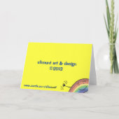 クラウドに浮かぶ明るい虹の勇気付けられるカード カード (裏面)