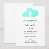 クラウドのアップロード 招待状 (正面/裏面)