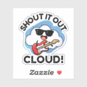 クラウドの面白い音楽パンを叫ぶ シール (シート)