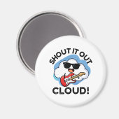 クラウドの面白い音楽パンを叫ぶ マグネット (正面/裏面)