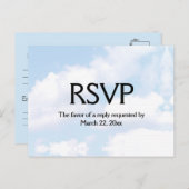 クラウドウェディングRSVP (メニュー付) インビテーションポストカード (正面/裏面)