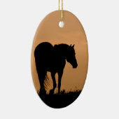 クラウドウォークスアットサンセットワイルドホースホリデイオーナメント セラミックオーナメント (右)