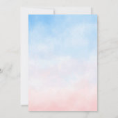 クラウドウォーターの色He or Her Gender Revealパーティー 招待状 (裏面)