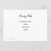 クラウドオーバーパリパリヴィンテージルックカスタマイズ可能招待状 招待状 (裏面)