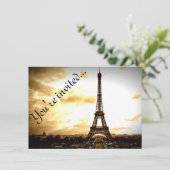 クラウドオーバーパリパリヴィンテージルックカスタマイズ可能招待状 招待状 (スタンド正面)