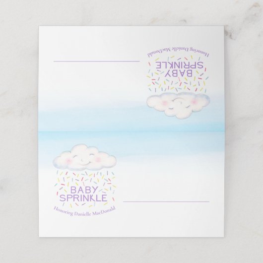 クラウドキャンディウォーターカラーアートゲスト座席表 プレイスカード (外部開封)