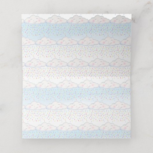 クラウドキャンディウォーターカラーアートゲスト座席表 プレイスカード (内部開封)