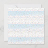 クラウドキャンディベビー散水水色正方形 招待状 (裏面)