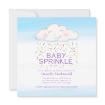 クラウドキャンディベビー散水水色正方形