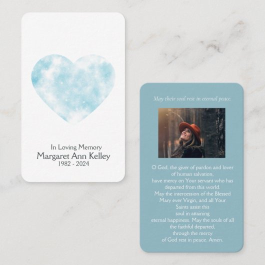 クラウドクリスチャン写真祈りの言葉カード 名刺 (正面/裏面)