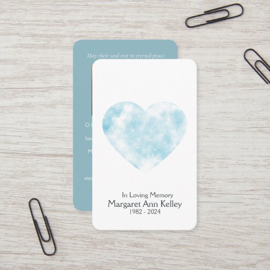 クラウドクリスチャン写真祈りの言葉カード 名刺 (正面/裏面インサイチュ)