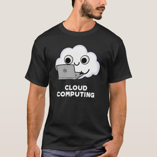 クラウドコンピューティングコンピュータ天気予報プンダークBG Tシャツ (正面)