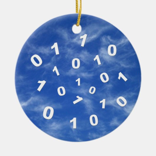 クラウドコンピューティングデータ セラミックオーナメント (正面)