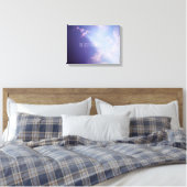 クラウドスカイフォト感動的引用文カスタム文字 キャンバスプリント (インサイチュ (寝室))