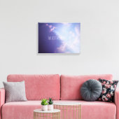 クラウドスカイフォト感動的引用文カスタム文字 キャンバスプリント (インサイチュ (リビング))