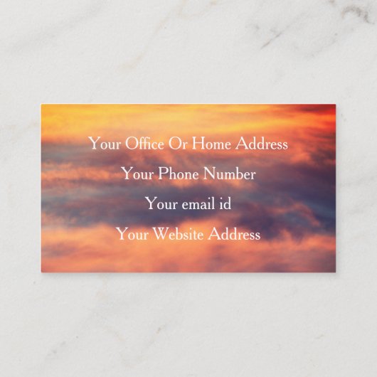 クラウドスカイ芸術的トロピカルサンセットスパサロン 名刺 (裏面)