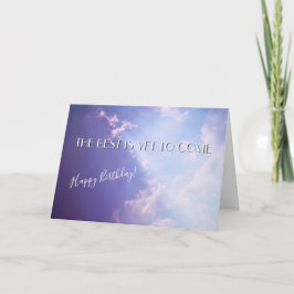 クラウドスカイ風光明媚な写真カスタム引用文 カード