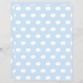 クラウドスクラップブック紙ホワイトオンブルースカイ (正面/裏面)