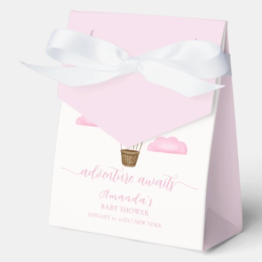 クラウドスターレインボーホットエアバルーンベビーシャワー フェイバーボックス (正面)