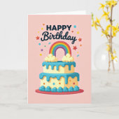 クラウドスター誕生日カード カード (黄色い花)