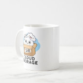 クラウドストレおもしろいージ天気予報テクノロジーPun コーヒーマグカップ (正面左)