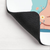 クラウドストレージウーマン マウスパッド (コーナー)