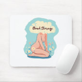 クラウドストレージウーマン マウスパッド (マウス)