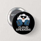 クラウドスピーカおもしろいー天気予報パンダークブルーイング 缶バッジ (正面&裏面)
